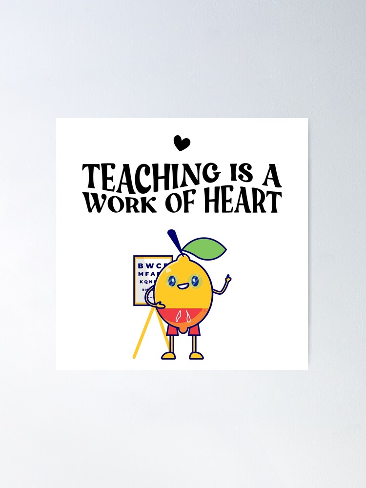 Acrylic Inspirational Quotes Gifts Teaching Is A Work Of Heart