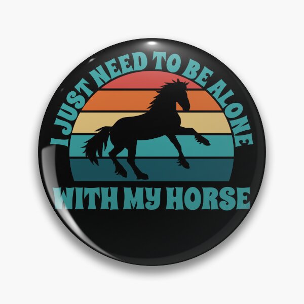 Item preview, I Just Need To Be Alone With My Horse Retro Sunset designed and sold by PeachesMommy.