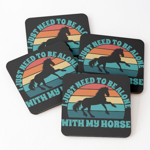 Item preview, I Just Need To Be Alone With My Horse Retro Sunset designed and sold by PeachesMommy.