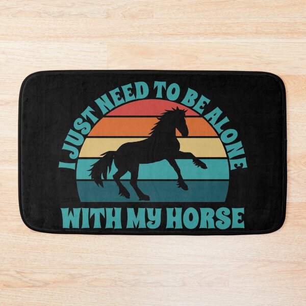 Item preview, I Just Need To Be Alone With My Horse Retro Sunset designed and sold by PeachesMommy.