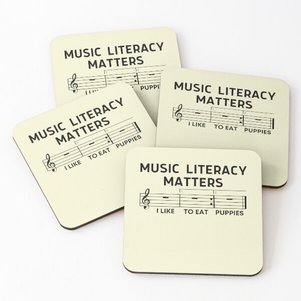 Item preview, Music Literacy Matters I Like To Eat Puppies For Funny Music Lovers And Puppies  designed and sold by Funwithmusic.