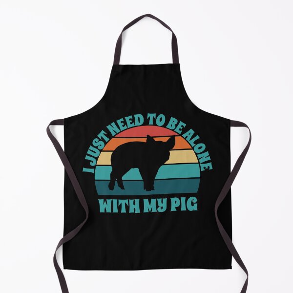 Artikelvorschau, Ich muss nur mit meinem Schweine-Retro-Sonnenuntergang allein sein entworfen und verkauft von PeachesMommy.
