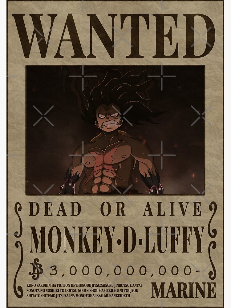 One Piece Monkey D Luffy WANTED Poster