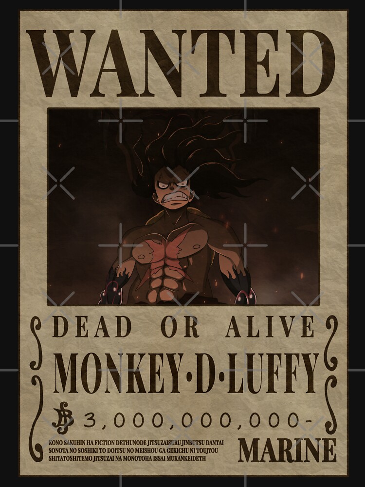 One Piece Straw Hat Pirates Wanted Poster T-Shirt