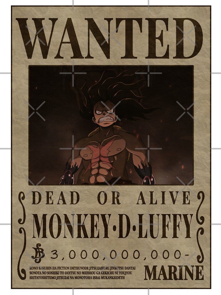  Luffy Gear 5 One Piece Wanted Onepiece Posters 8 x 12