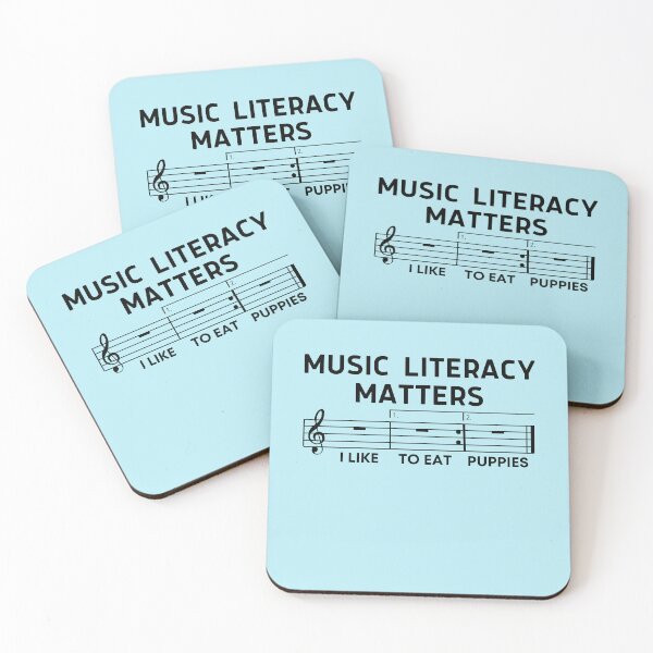 Item preview, Music Literacy Matters I Like To Eat Puppies For Funny Music Lovers And Puppies - Music Literacy Matters I Like To Eat Puppies designed and sold by Funwithmusic.