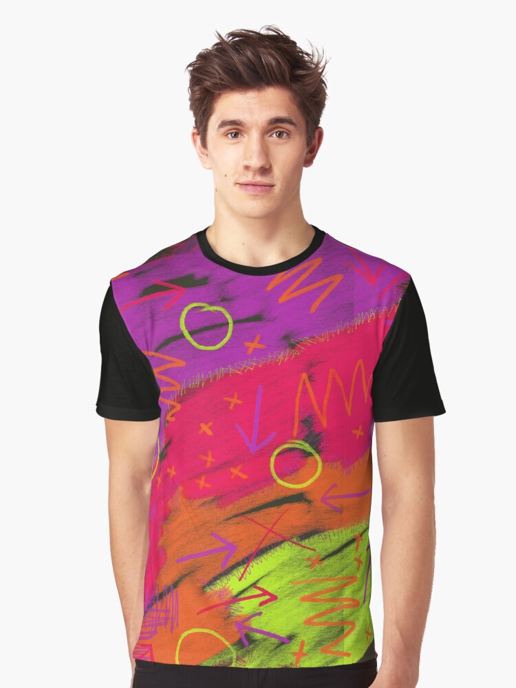 Thumbnail 1 of 5, Graphic T-Shirt, 80s infused with pizzazz designed and sold by LilyBurgess.