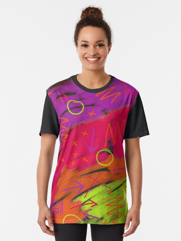 Thumbnail 2 of 5, Graphic T-Shirt, 80s infused with pizzazz designed and sold by LilyBurgess.