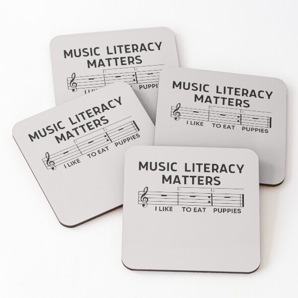 Item preview, Music Literacy Matters I Like To Eat Puppies For Funny Music Lovers And Puppies - Music Literacy Matters I Like To Eat Puppies designed and sold by Funwithmusic.