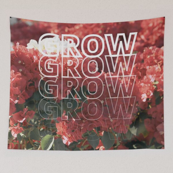 Item preview, GROW (above) - Vintage Red Flowers designed and sold by AliceSLee.