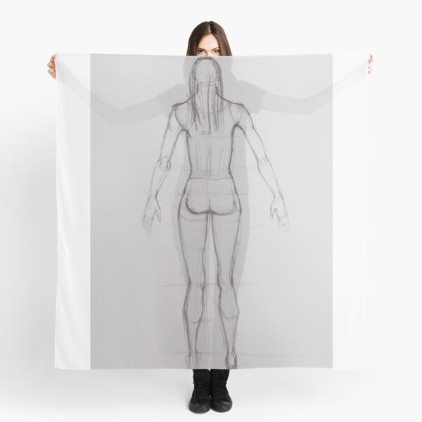 Drawing illustration of anatomy girl seen from side Essential T-Shirt for  Sale by oanaunciuleanu