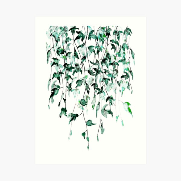 Ivy on the wall watercolor Art Print