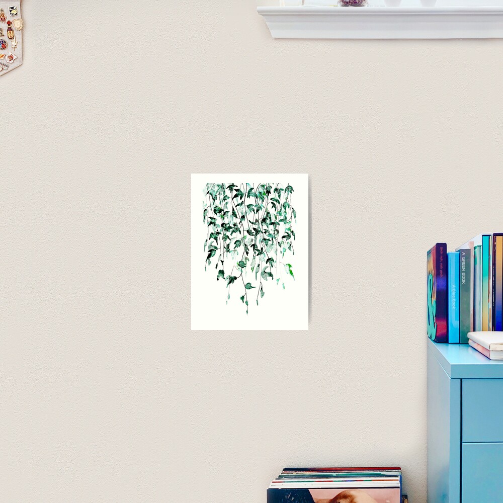 Ivy on the wall watercolor Art Print