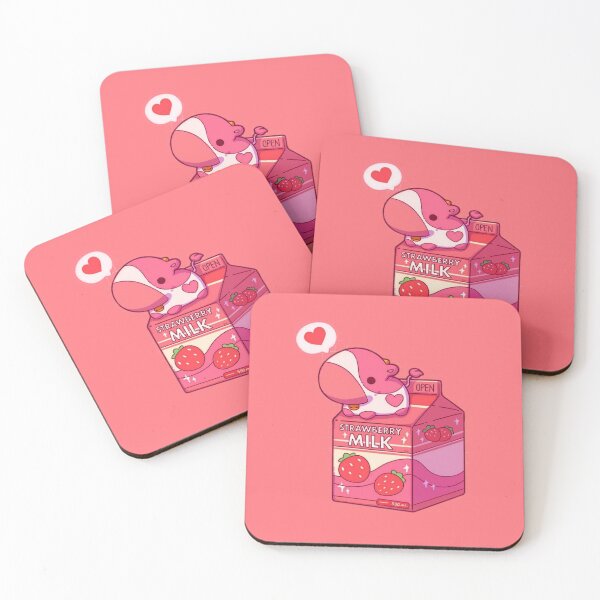 Item preview, Kawaii Strawberry Milk  designed and sold by Muhashii Mu.