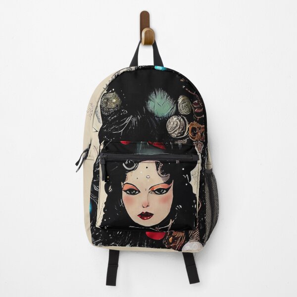 Item preview, Abstract Lady in Christmas clothes designed and sold by JinxedMonster.