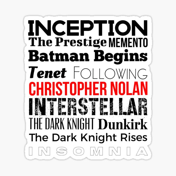 Item preview, Christopher Nolan Movies Tshirt  designed and sold by Hellbeast87.