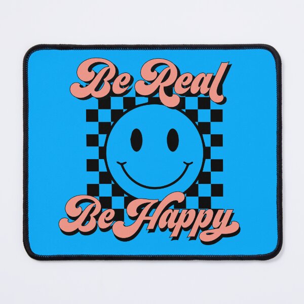 Item preview, Be Real Be Happy Groovy design with smile face designed and sold by mankindvm.
