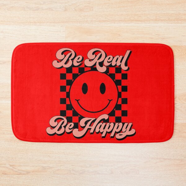 Item preview, Be Real Be Happy Groovy design with smile face designed and sold by mankindvm.