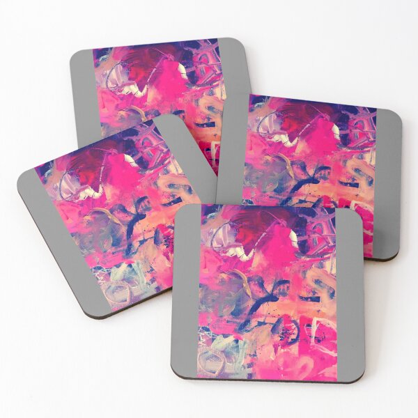 Item preview, Bright Colorful Abstract Painting, Pinks Purple  designed and sold by Grey Robinson.