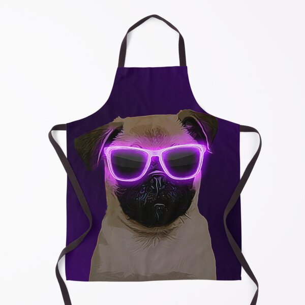 Item preview, Purple Neon Glasses Pug designed and sold by L'art Designs.