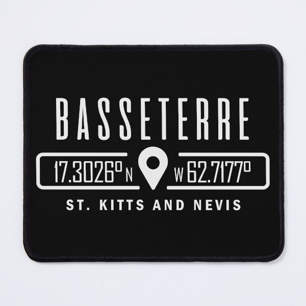 Item preview, Basseterre St Kitts and Nevis GPS Location Coordinates designed and sold by IdentiTee Studios.