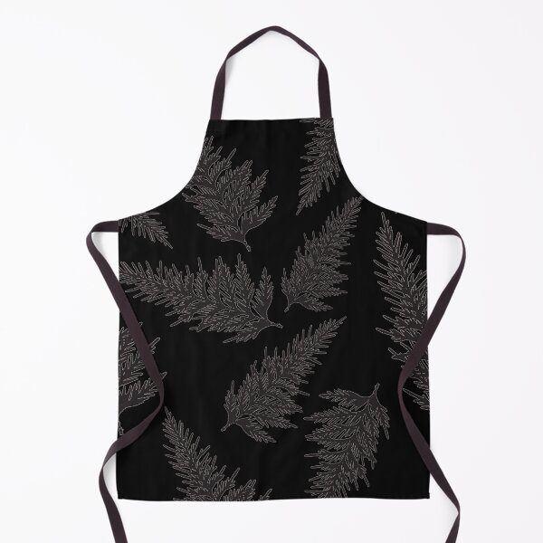 Item preview, Illustrated cedar needles branches grey on black designed and sold by AngelDawnDesign.