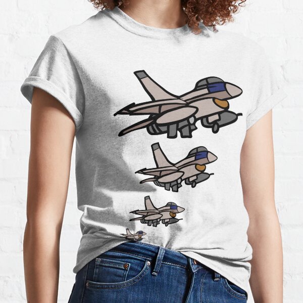 Animated print fighter jet Classic T-Shirt