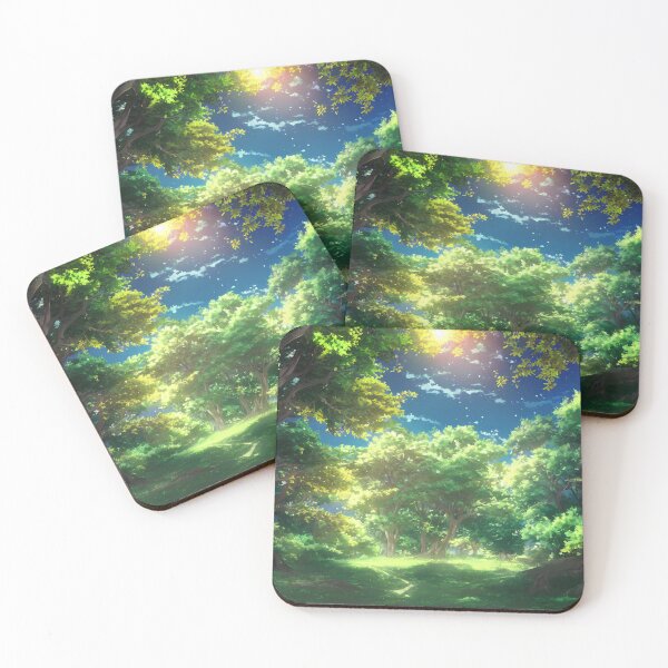 Item preview, Green Anime Style Wooded Scene designed and sold by Art-of-AI.