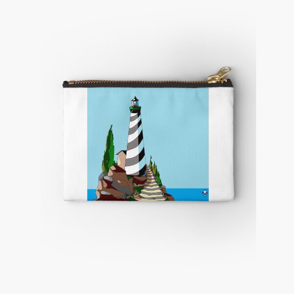 Item preview, A Black and White Striped Lighthouse in the Sun designed and sold by judy snyder.