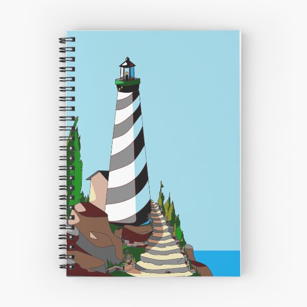 Item preview, A Black and White Striped Lighthouse in the Sun designed and sold by judy snyder.