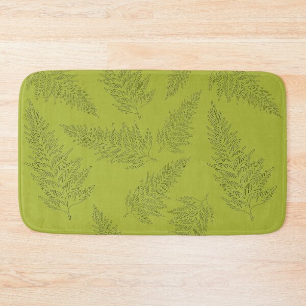 Item preview, Illustrated scattering of cedar needle branches acid green designed and sold by AngelDawnDesign.