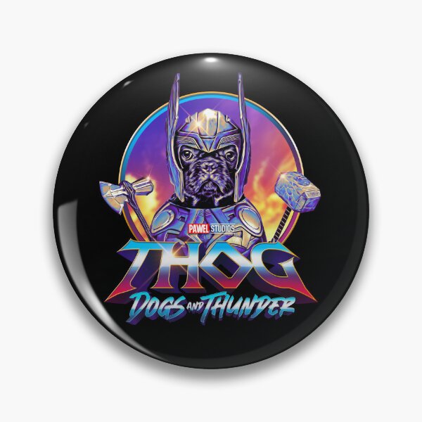 Item preview, THOG - Dogs and Thunder - Funny French Bulldog Superhero designed and sold by BrainlabStudios.