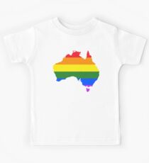 Australia LGBTQ Equality Rainbow Flag Kids Tee