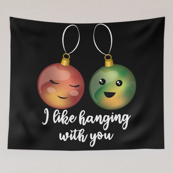 Item preview, I Like Hanging With You - Funny Cute Christmas Puns designed and sold by TheInkElephant.