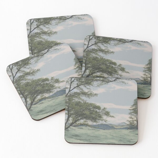 Item preview,  A design with a beautiful landscape in a soft color palette. designed and sold by Art-of-AI.