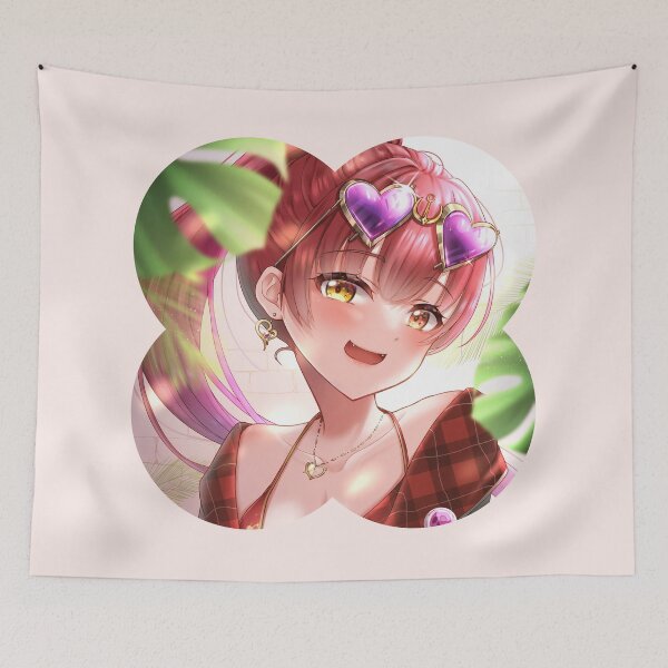 Item preview, Houshou Marine Vtuber Hololive Virtual Youtuber Clover Shape designed and sold by creativille.