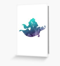 Prince and Princess Inspired Silhouette Greeting Card
