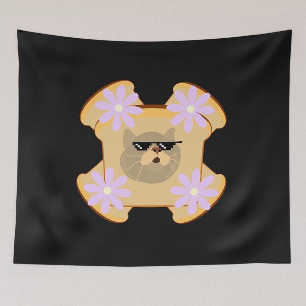 Item preview, cat flower toast designed and sold by ProjectOfColor.