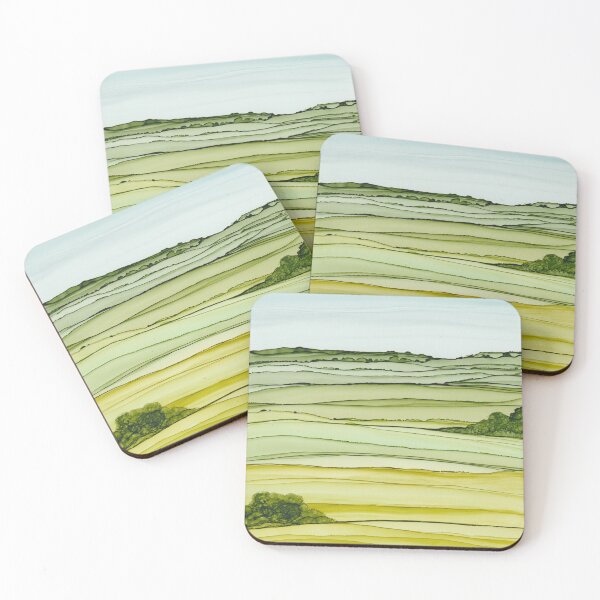 Item preview, Countryside Alcohol Ink Landscape Art designed and sold by Flow-Studio.
