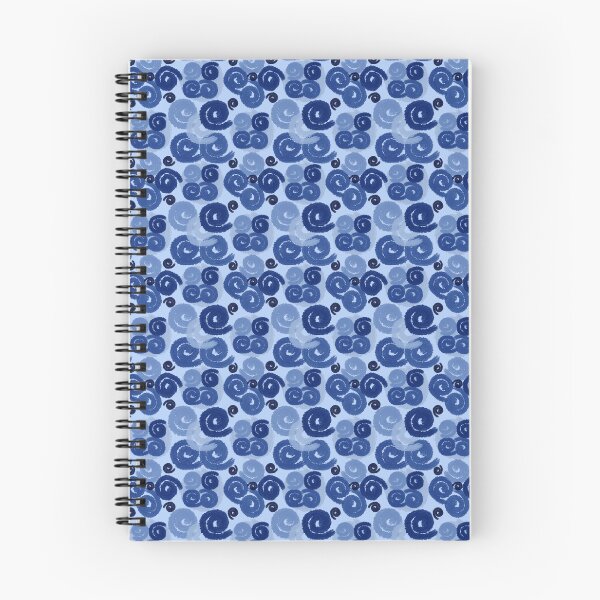 Artikelvorschau, Blaue Spiralen entworfen und verkauft von bmfabricdesigns.