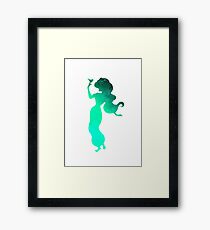 Princess with bird Inspired Silhouette Framed Print