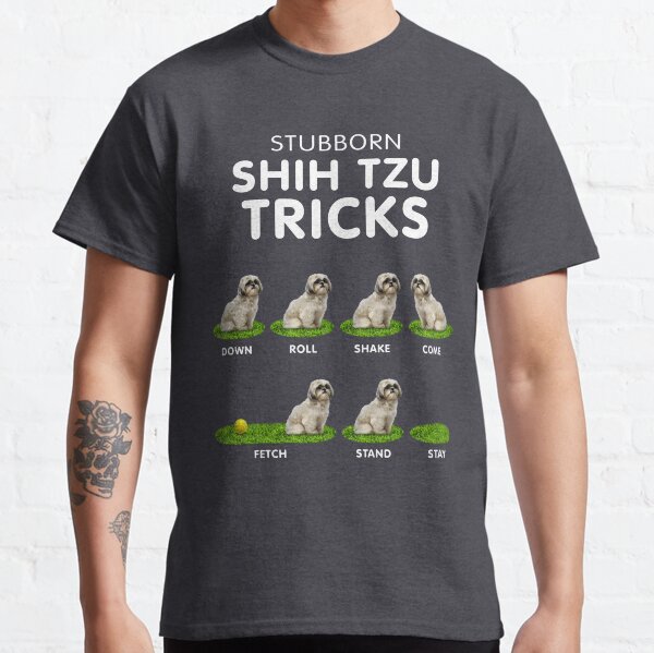 Vista previa del artículo con la obra «Divertido Shih Tzu: terco, terco y lindo», diseñado y vendido por BrainlabStudios.