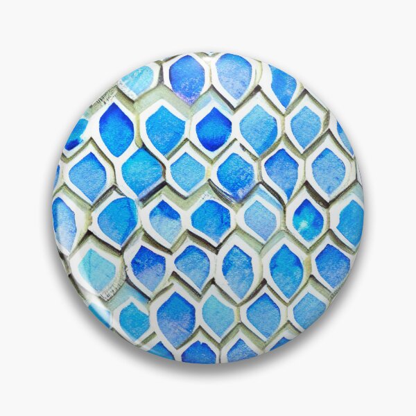 Item preview, Blue tile pattern designed and sold by artsyworldart.