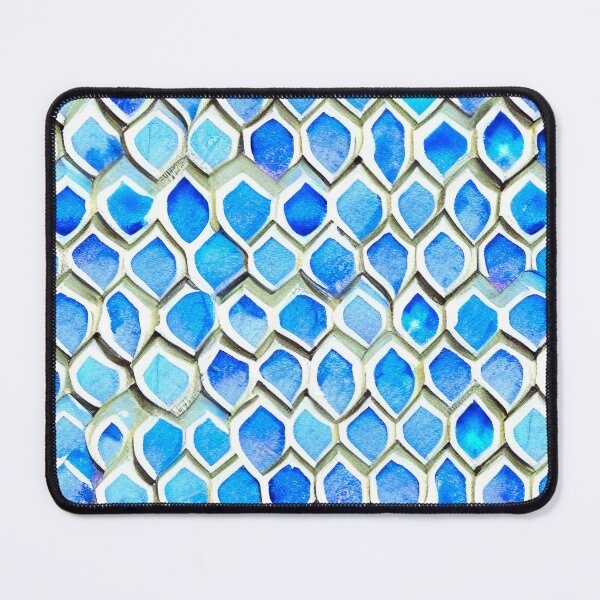 Item preview, Blue tile pattern designed and sold by artsyworldart.