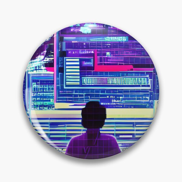Item preview, Computer Hacker, programmer  Vaporwave Synthwave designed and sold by Scoopivich.