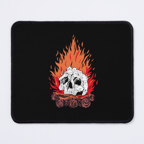 Item preview, Skull cat Halloween gift. This design is perfect for people who love skull fire, Halloween and cats designed and sold by STDesign⭐⭐⭐⭐⭐.