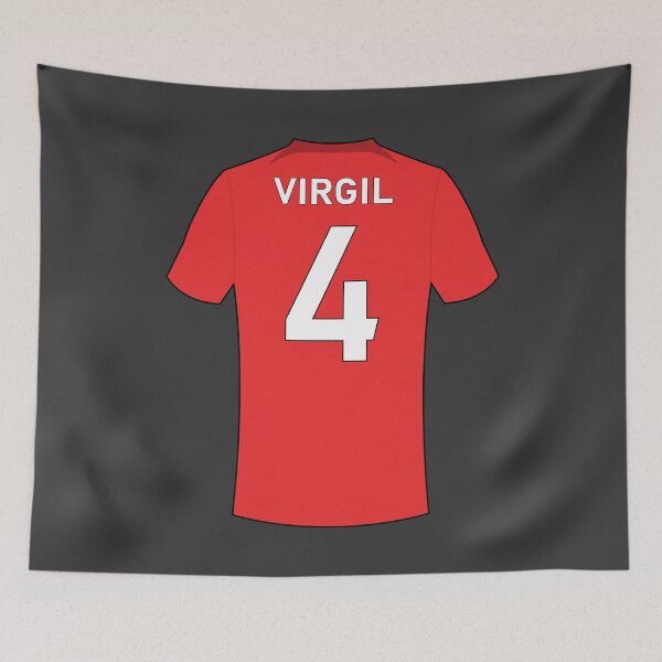 Item preview, Virgil van Dijk football jersey with number 4 designed and sold by Justtrendytees.