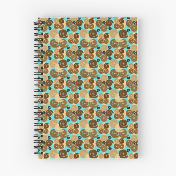 Item preview, Coffee on Aqua Spirals designed and sold by bmfabricdesigns.