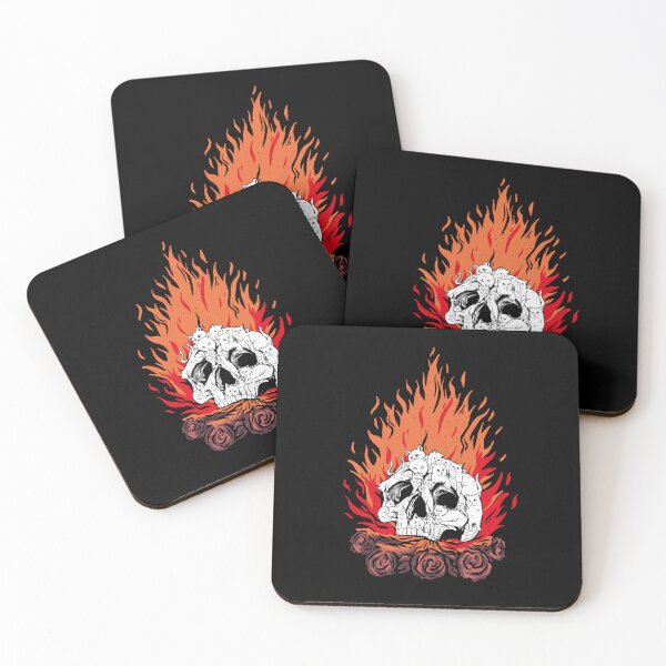 Item preview, Skull cat Halloween gift. This design is perfect for people who love skull fire, Halloween and cats designed and sold by STDesign⭐⭐⭐⭐⭐.
