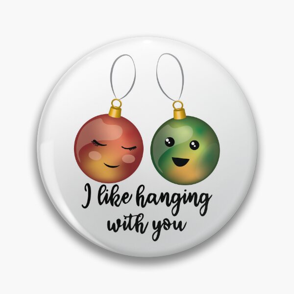 Item preview, I Like Hanging With You - Funny Cute Christmas Puns designed and sold by TheInkElephant.